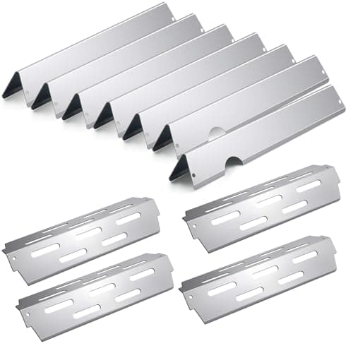 RuiTEERS Grill Flavorizer Bars Heat Deflectors BBQ Gas Grill Replacement Parts for Weber 66041, 66033, 66796, Weber Genesis II E-410, S-410, Genesis II LX E-440, S-440, 17" Stainless Steel Flavor Bars