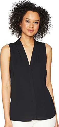 NIC+ZOE Womens Easy Day to Night Top Blouse, Black Onyx, X-Small US