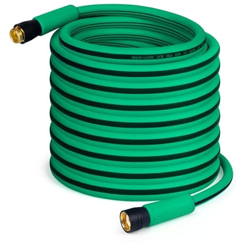 AIODE Heavy Duty Garden Hose, 5/8 in x 50 FT, Super Flexible Hybrid Rubber