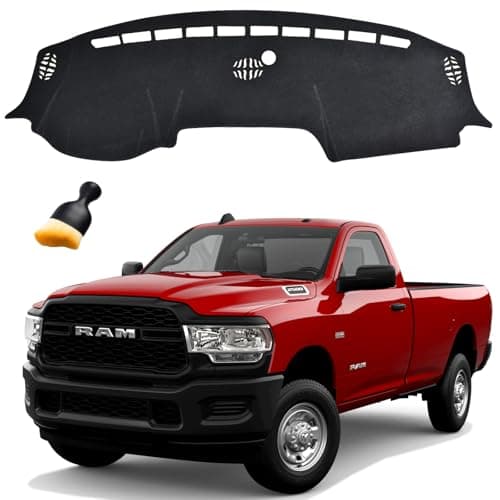 GZSH Dash Cover Mat fit for Dodge Ram 1500 2500 3500 2019-2026 with Dust Brush |Easy to Install| |Full Cover| Dodge Ram Dashboard Cover