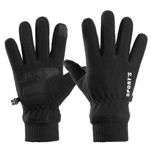 Bawnhaw Warm Winter Gloves for Women Polar-Fleece Touchscreen Windproof Running Cycling Driving Hiking Cold Weather Gloves with Grip Palm