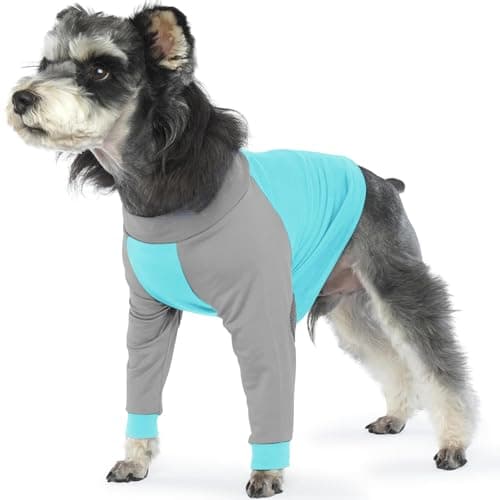 Lelepet Dog Recovery Sleeve for Wounds Front Legs, Stop Licking Dog Shirt