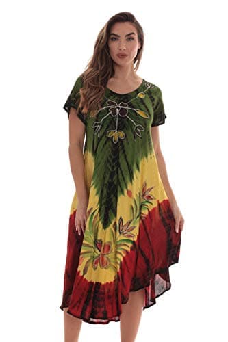 Riviera Sun Rasta Short Sleeve Umbrella Dresses for Women 21929-L