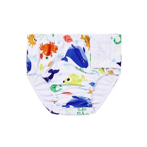 Durio Reusable Swim Diapers for Baby Toddler Newborn Washable Water Diapers for Swimming Beach Essentials 6-12 Months