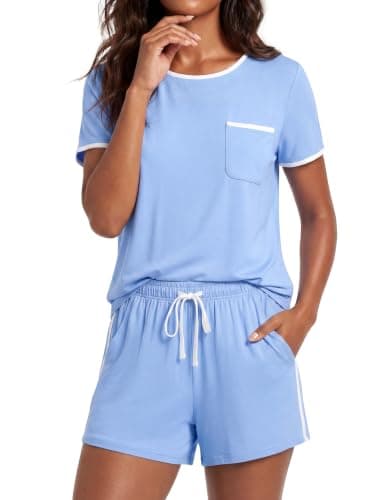 PATPAT 93% Bamboo Viscose Pajamas for Women, Cooling Womens Pajama Set