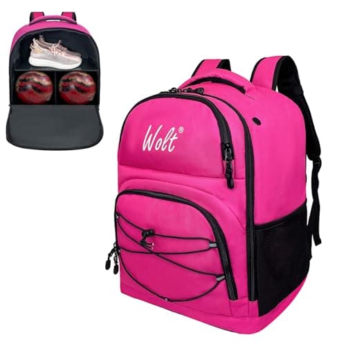 WOLT Bowling Ball Bag,2 Ball Bowling Backpack with Protective Foam Padded