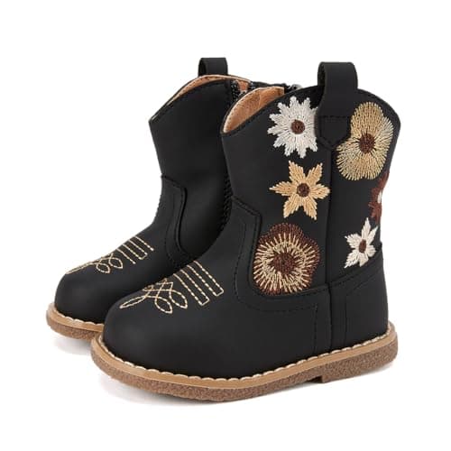 BMCiTYBM Baby Cowboy Cowgirl Boots Infant Girl Western Shoes 6-12 Months