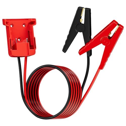 RVBOATPAT Jumper Cable Alligator Clips with 18V 6FT 12AWG Battery Power Wheel Battery Adapter Portable Silicone Wire Jumper Starter Clamps for Jump Starting Car Tool Battery