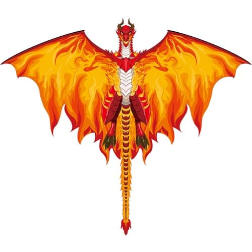 Dragon Kite for Adults, Kites for Kids Ages 4-8 8-12 Easy to Fly, Kite for Beginners Beach Trip Park Family Outdoor Games and Activities, Easter Gifts for Kids