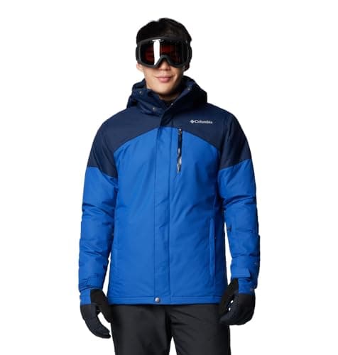 Columbia Men's Last Tracks II Jacket, Mountain Blue/Collegiate Navy, 2X Big