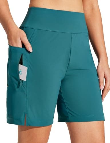 IUGA Women's 7" Long Swim Board Shorts High Waisted Quick Dry Beach Shorts