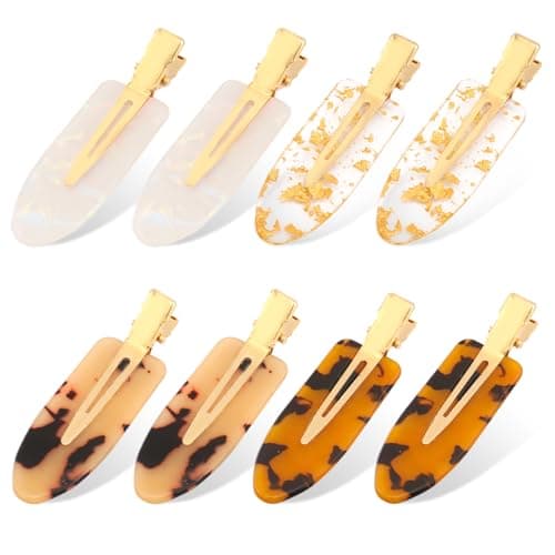 Atoden Creaseless Hair Clips No Crease No Bend Hair Clips for Styling Sectioning Makeup Salon Bangs Flat Hair Pins Alligator Duckbill Barrettes for Thick Thin Hairstyle Accessories for Women Girls