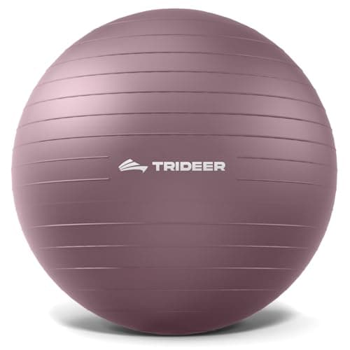 Trideer Exercise Ball, Stability Yoga Ball for Physical Therapy, Active Sitting, Pregnancy & Birth Labor Prep, Core Strength, Balance Training, Posture Improvement and Daily Stretching, 55/65/75cm