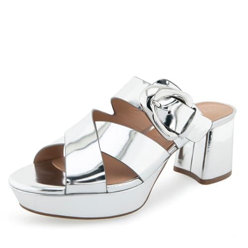 Aerosoles Womens Collin Silver Mirror Metallic PU 6.5 Wide