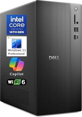 Dell Tower Desktop ECT1250, Intel i3-14100, 8GB DDR5 512GB SSD, Win 11 Pro