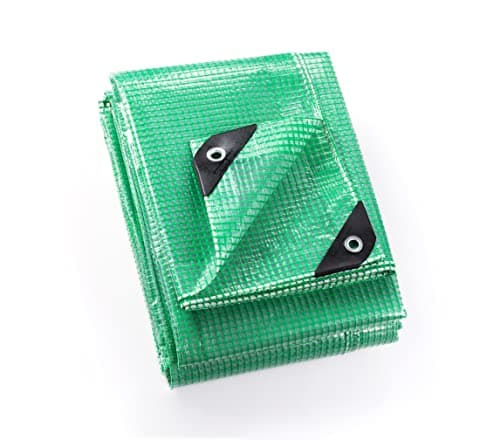 GUARD SHIELD Clear Green Tarp Heavy Duty 8x20 Feet Waterproof for Greenhouse Outdoor Garden Poly Cover UV Resistant 3x3 Weave 10mil
