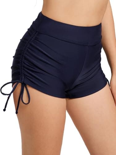 Womens Black Swim Shorts Tummy Control Swimsuit Bottoms Bathing Suit Shorts