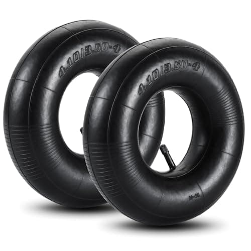 NYXOVA 2 Pack Inner Tubes 4.10/3.50-4“, TR-13 Straight Valve Stem Tire Tube, Universal Fit for Lawn Mowers, Wheelbarrows, ATVs, Go Karts, Durable, Shock Absorbing, Replacement Inner Tube