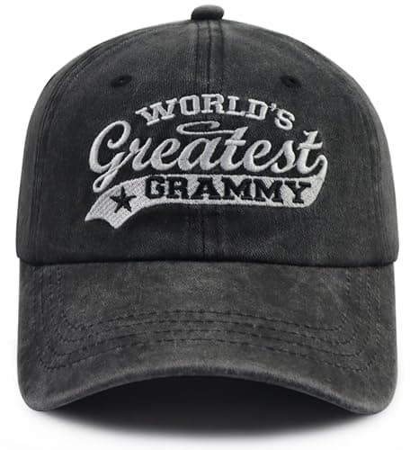 Grammy Gift Ideas for Women, World's Greatest Grammy Baseball Cap Black