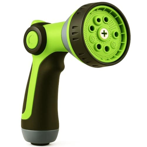 Garden Hose Nozzle – 8-Pattern Hose Sprayer with Thumb Control – Watering Tool for Garden, Car Wash, Lawn Care & Pet Shower