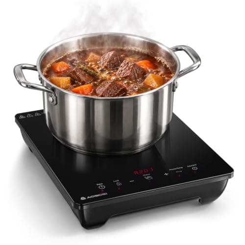 AAOBOSI Portable Induction Cooktop 8" Coil Electric Single Burner