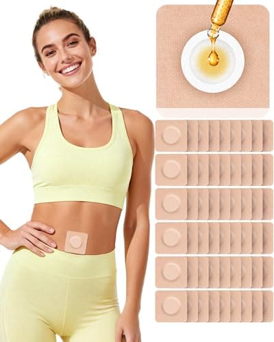 HOTRYEE 54PCS Castor Oil Patches for Belly Button,Leak - Proof & Breathable