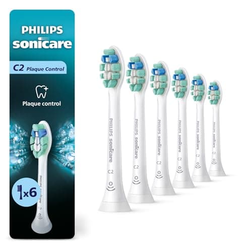 Philips Sonicare C2 Plaque Control Brush Heads, 18 Month Supply, White