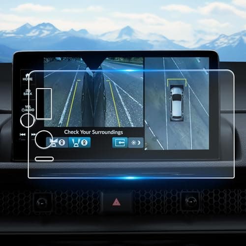 WEIPIN For Glossy Tempered Glass 2023 2024 2025 Honda CRV(Hybrid/EX-L/Sport/Touring/E:FCEV)&2026 CRV(Sport Touring Hybrid) Song Navigation Buttons 3 Holes 9 Inch Touchscreen Screen Protector