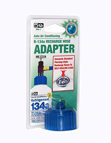 InterDynamics Certified A/C Pro Car Air Conditioner Refrigerant AC Recharge Kit, R-134A Recharge Adapter Connects Standard Hoses to Self-Sealing Cans, Includes Hose, InterDynamics