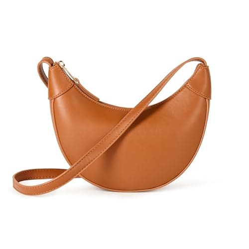 The Drop Women’s Kinsley Cresent Crossbody Bag, Cognac, One Size