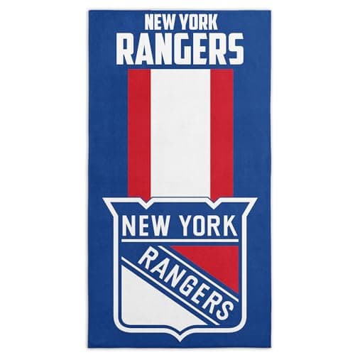 Northwest NHL New York Rangers Zone Read Beach Towel, Cotton Polyester Blend Lightweight Bath, Pool, Swim, Travel Fan Gear, 30 x 60 Inch