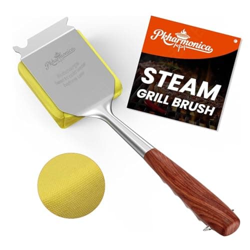 Grill Brush for Outdoor Grill, Bristle Free Grill Brush with Scraper