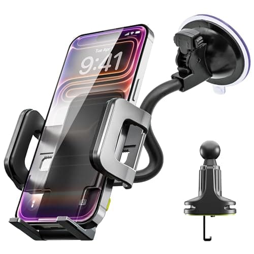 Bracketron TripGrip Window and Vent Mount, GPS Car Mount, Windshield Cell Phone Holder for Car, Includes Vent Clip