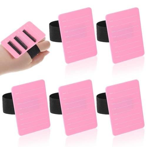 6Sets Acrylic Lash Trays, Eyelash Extension Eye Lash Pallet Tool with Scale