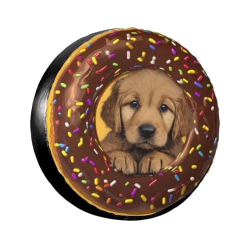 Donut Dog Spare Tire Cover Wheel Protectors Weatherproof Sun Protection Covers Universal for SUV Jeep Travel Trailer 15"