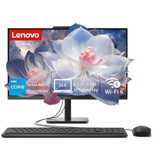 Lenovo IdeaCentre All-in-One Desktop Computer, 24" FHD Anti-Glare IPS Display, 16GB RAM, 512GB SSD, Intel 4-Core Processor, Wi-Fi 6, Bluetooth 5.2, Windows 11 Home, Everyday Use AIO