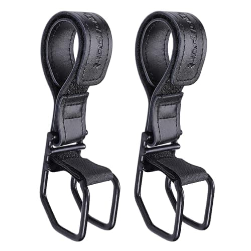 Vigorport Baby Stroller Hooks for Hanging Diaper Bags, Genuine Leather Stroller Organizer Clip for Purse Shopping, Wonderfold Wagon, Snap and Go Stroller Accessories