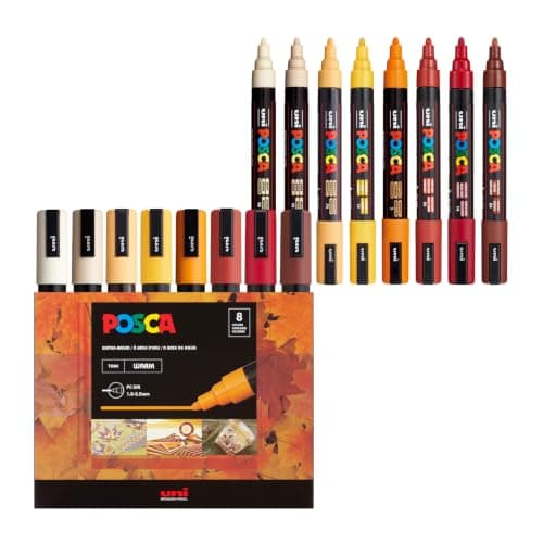 POSCA® PC-5M Water-Based Acrylic Paint Markers, Medium Tip, 8 Count