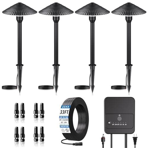 ZZXX All-in-One Low Voltage Landscape Lighting Kit, 5W Outdoor Lights 2700K