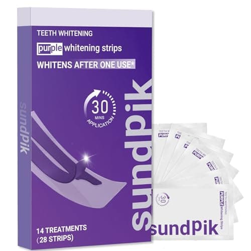 Purple Teeth Whitening Strips- Purple Teeth Whitening Kit for Stain Removal,Non-Slip Enamel-Safe Strips,Purple Whitening Strip for Teeth a Brighter Smile (1 Count (Pack of 14))