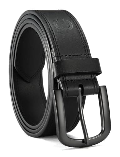 CHAOREN Mens Belts Casual for Jeans - Full-Grain Leather, Durable Cowhide