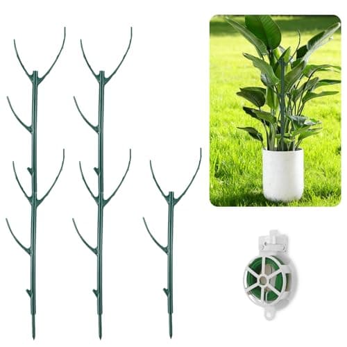 5Pcs Garden Plant Support Stakes for Indoor Outdoor Plants, Stackable Monstera Plant Support Stakes, ClimbingPlant Supports StructuresPlant Holder Stick Moss Pole for Tall Potted Plants