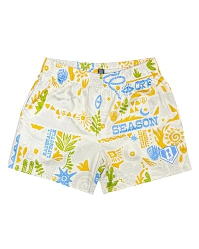BL101 Adult Cactus Curve Baseball Mesh Shorts for Men - Multi, S