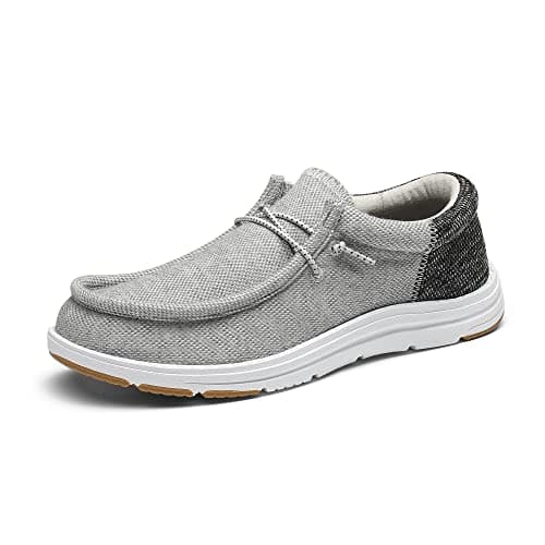 Bruno Marc Men's Arch Support Casual Slip-on Shoes Loafers for Men Non Slip Comfortable Boat Shoes,Size 8,Grey,SBLS2302M