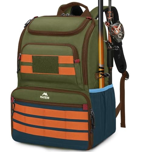 MATEIN Fishing Tackle Backpack, Backpack Tackle Box Fishing Bags