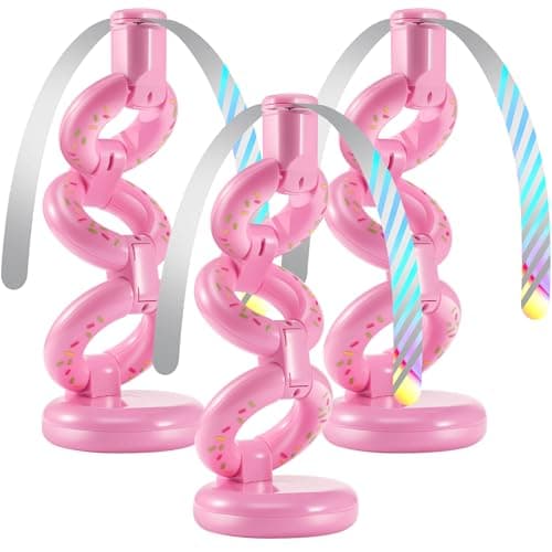 Fly Fans for Tables Fly Repellent Outdoor Keep Flies Away, Flies Spinner Table Top with Holographic Blades, Bug Traps for Picnic, Party, BBQ (Pink)