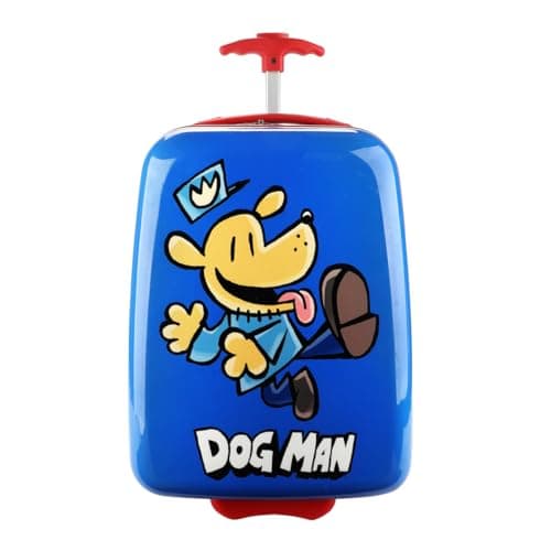 Bioworld Dog Man Character Logo Blue 16.5" Rolling Luggage