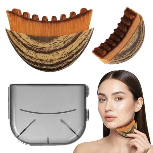 Cwfas Lymphatic Facial Contour Brush - Lift, Sculpt & Depuff for Glowing Skin - Boost Product Absorption - 1 Piece Face Massage Tool