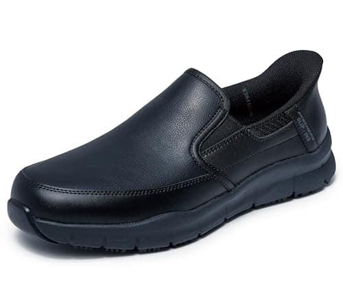 Skechers Men's Work Nampa Broxtin Hands Free Slip-Ins SR, Black, 11 Wide