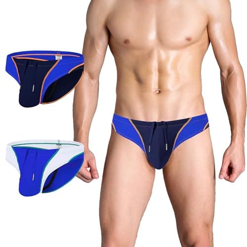 ZAIGGUT Men's Sexy Swim Underwear Briefs Swimsuit Beach Bikini Swimsuit Adjustable Drawstring CS XXL